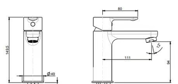MOCCA 60050 - Countertop single handle washbasin mixer by Rubinetterie Frattini - view 3